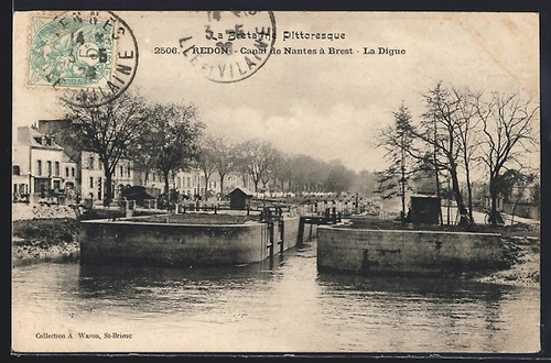 Cpa redon canal nantes - canal,
