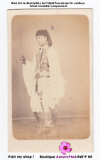 AFRIQUE DU NORD, MOYEN-ORIENT, HOMME EN TENUE TRADITIONNELLE, CDV ALBUMINÉE -P69