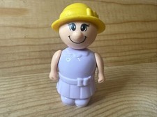Fisher Price Little Village People Figurine Femme Avec robe Violet 6,5Cm Vintage