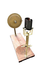 Instrument scientifique - Polarimetre + lampe à Sodium  sur platine bois- 19 th