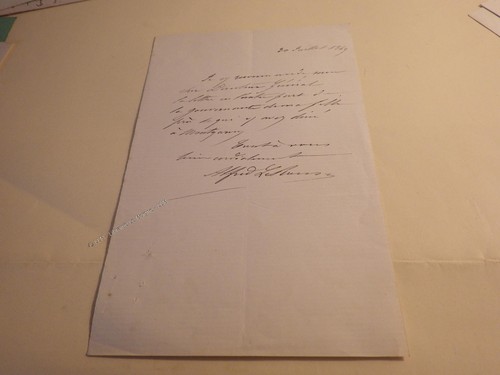 1869 alfred roux lettre - le, (lettre