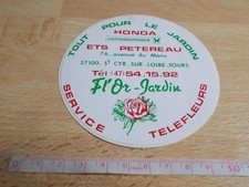 Autocollant CONCESSIONNAIRE HONDA - FL'OR JARDIN - ST CYR SUR LOIRE - TOURS