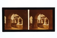 Annecy Rue Royale Voiture France Photo Plaque de verre stereo Vintage 1929