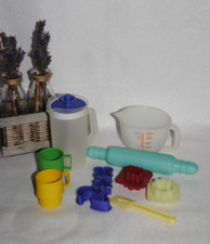?TUPPERWARE Jouet Dinette Enfant Kit Patisserie Pichet Rouleau  Vintage TTBE