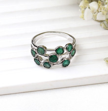 925 Argent Sterling Émeraude