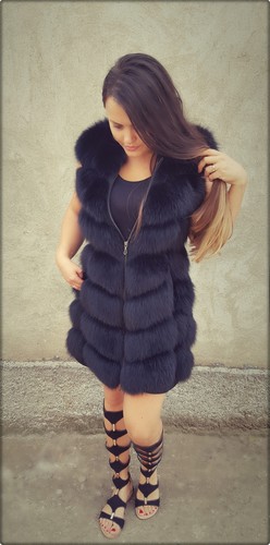 Gilet fourrure renard - en,