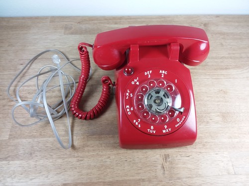 Vintage itt red mcm rotary - itt,