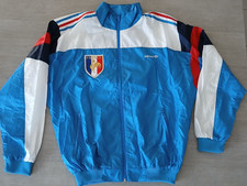 Rare Veste survêtement porté Equipe de France début 1990 Adidas no maillot