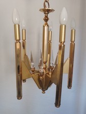 Gaetano SCIOLARI ed SA Boulanger lustre 5 feux 1970 Vintage design Italy