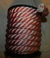 HOULES PARIS . CORDE NEUVE D 24mm L 10ml. ROSE . ESCALIER MAIN COURANTE EMBRASSE