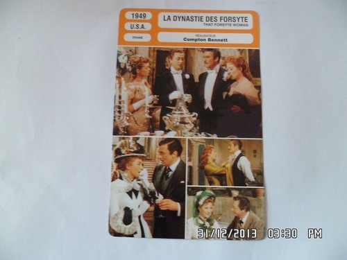Carte fiche cinema 1949 - carte,