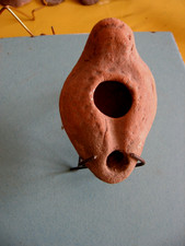 LAMPE A HUILE  ROMAINE A CANAL AVEC SUPPORT EXPO