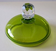 COUVERCLE EN CRISTAL DE SAINT-LOUIS TOILETTE POUDRIER POT A COTON BONBONNIERE