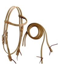 Bridon western en cuir lisse