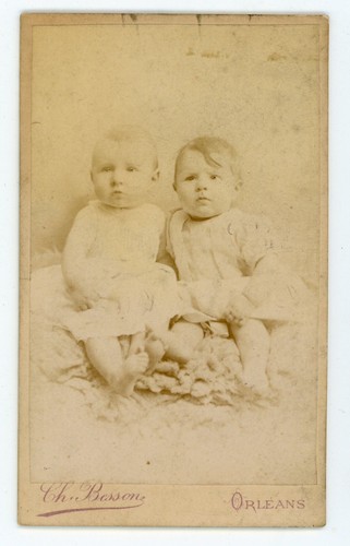 Photo cdv deux - cdv,, bébés