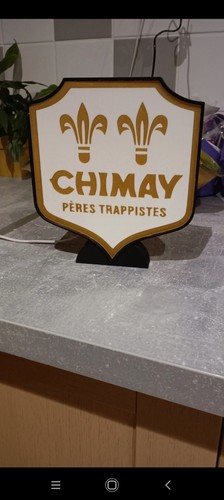 Logo lumineux chimay blanc - logo,