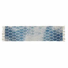 Tapis DKD Home Decor Bleu Coton Chenille [60 x 240 x 1 cm]