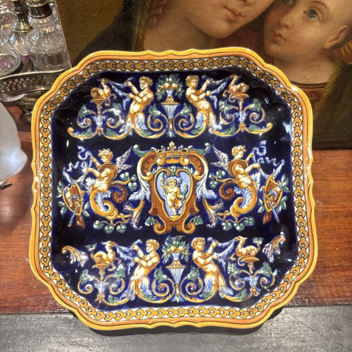 Gien plat decor angelots - d,