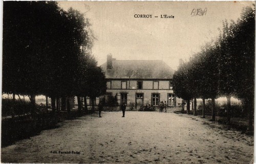 Cpa corroy école - cpa, corroy-l'École