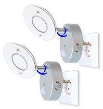 Paquet de 2 Veilleuse à capteur LED TG2634-024 en argent avec fonction automa...