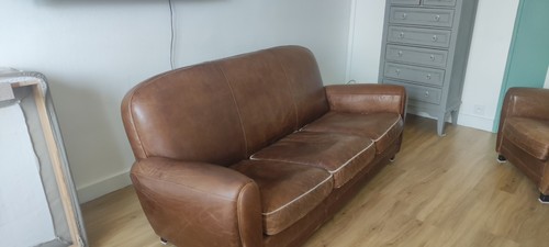 Fauteuil vintage cuir - vintage,