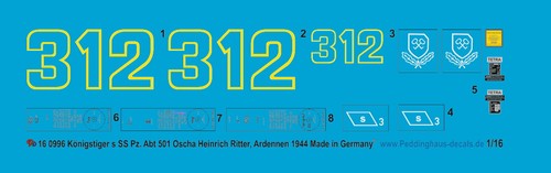 Peddinghaus decals 0996 - 1/16,