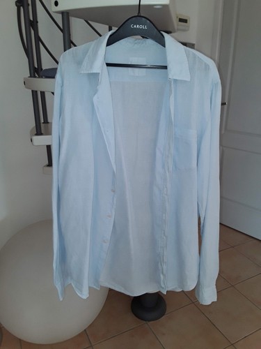 Chemise marque blanc bleu - marque,