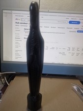 Vierge  Noire Africaine - Statue en Bois Noir Sculpté  -35 cm