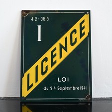Plaque Métal LICENCE 1 Bar