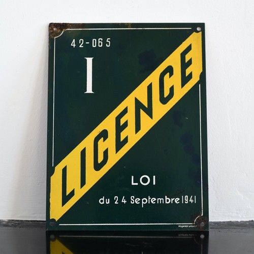 Plaque métal licence bar - 1,