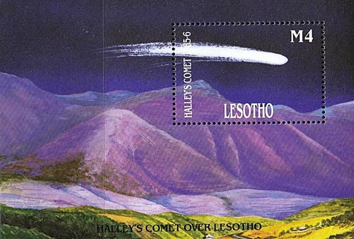Lesotho 1986 espace comète - espace, /
