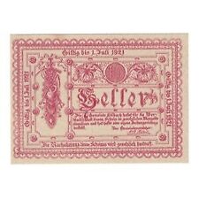 [#325460] Billet, Autriche, Edlbach O.Ö. Commune, 10 Heller, textes, 1921