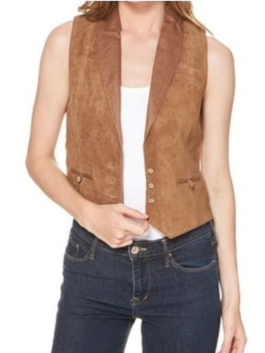 Gilet somewhere cuir - gilet, lin