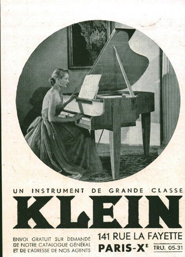 Publicité ancienne piano