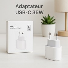 Chargeur Rapide USB-C 35W Adaptateur Compatible Apple iPhone 13/14/15/16/17 Pro