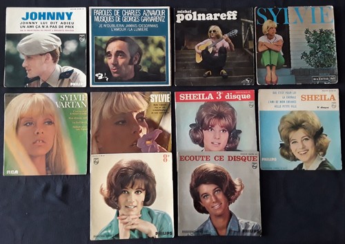 Lot vinyles 45t sylvie - 10,