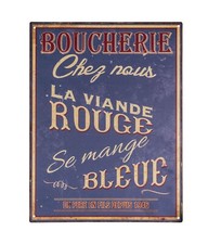 plaque "boucherie" 25*33cm