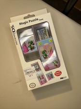 NEUF NEW boîte rangement officiel + puzzle cartouche de jeux nintendo DS peach
