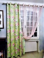 RIDEAUX VOILAGE  HEYTENS ORGANZA INDEGRE   COMME NEUF