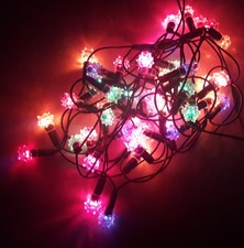 Guirlande Électrique Lumineuse Noël Ancienne 50 Lampes couleur non clignotante Q