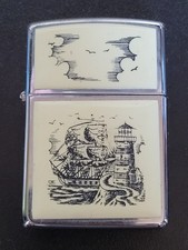 SUPERBE ZIPPO SCRIMSHAW E VII
