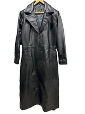 Trench-coat en cuir véritable