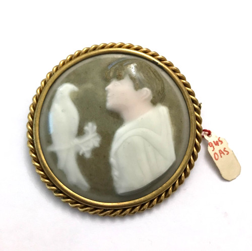 Ancienne broche porcelaine - ancienne, en