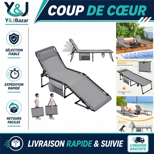 Chaise longue pliante abician - chaise,