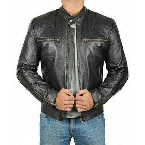 Blouson moto motard rétro
