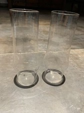 2 Ancien verre lampe pétrole