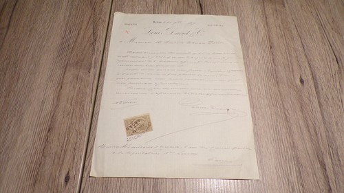 Lettre avec timbre quittance