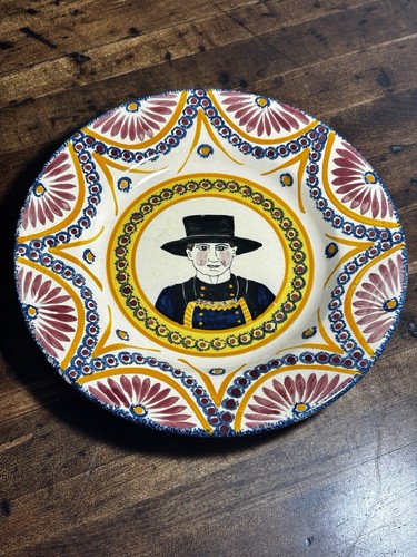 Antique henriot quimper round - quimper,