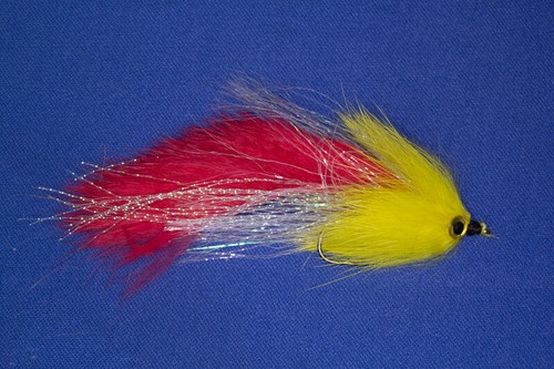 Mouche streamer rouge jaune - /, rouge/jaune