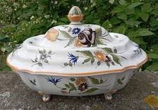 GRAND LEGUMIER  FAÏENCE DE DESVRES MODELE MEILLONNAS GABRIEL FOURMAINTRAUX D3702